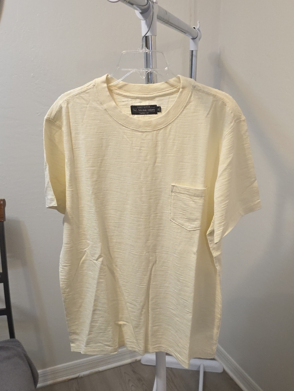 J. Peterman Pale Yellow Short-Sleeve Pocket Tee